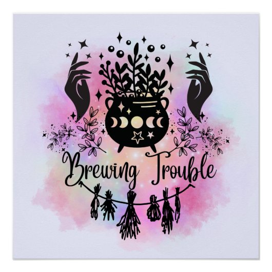 Poster Ennuis de brassage : Création de sorcière malicieu (Devant)