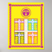 Poster Enochian Air Elemental Tablet on Canvas (Devant)