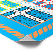 Poster Enochian Water Elemental Tablet on Canvas (Coin)