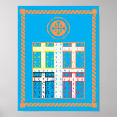 Poster Enochian Water Elemental Tablet on Canvas (Devant)