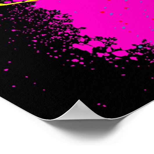 Poster "Énorme" Peace Love Hope Paint Splatter (Coin)