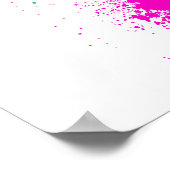 Poster "Énorme" Peace Love Hope Paint Splatter (Coin)