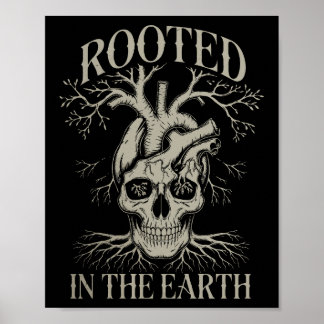 Poster Enraciné dans la conception de l'arbre du crâne te