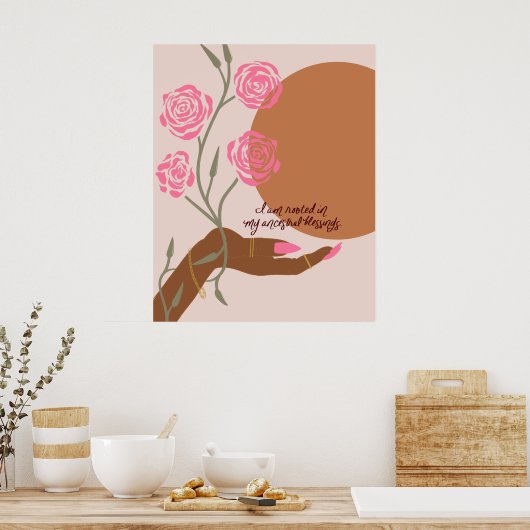 Poster Enraciné dans les bénédictions ancestrales : l'art (Cuisine)