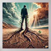 Poster Enraciné dans l'existence - Un lien avec la nature (Devant)