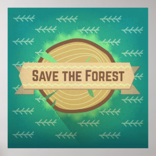 Poster Enregistrer la forêt