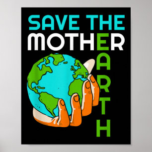 Poster Enregistrer la mère Terre Changement climatique De