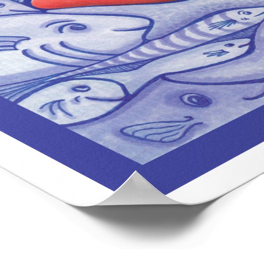 Poster Enregistrer l'affiche joyeuse du poisson de Reef (Coin)