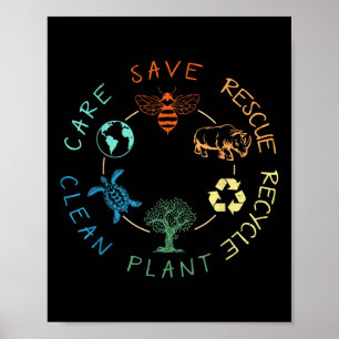 Poster Enregistrer les abeilles Secourir les animaux Recy
