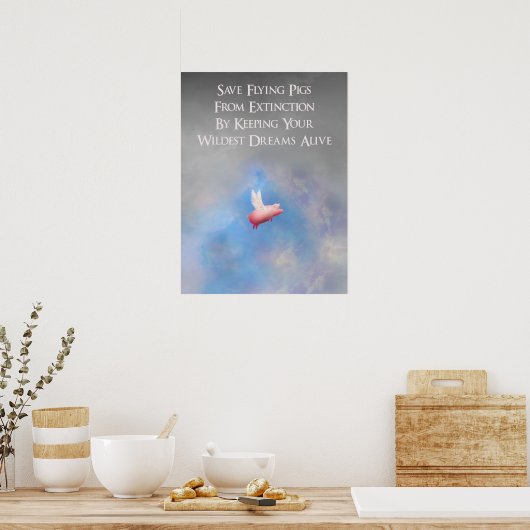 Poster Enregistrer les porcs volants (Cuisine)