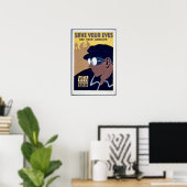 Poster Enregistrer vos yeux - Utiliser vos lunettes (Bureau à domicile)
