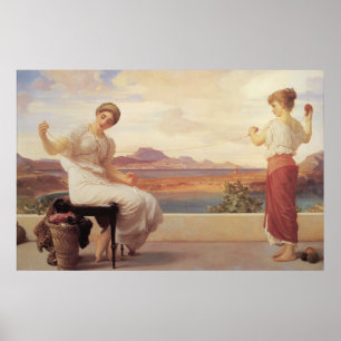 Poster Enroulant l'écheveau - seigneur Frederic Leighton