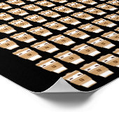 Poster Enseignant 100 tasses de café École du 100e jour (Coin)