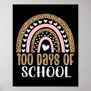 Poster Enseignant 100e jour d'école 100 Jours Arc-en-ciel