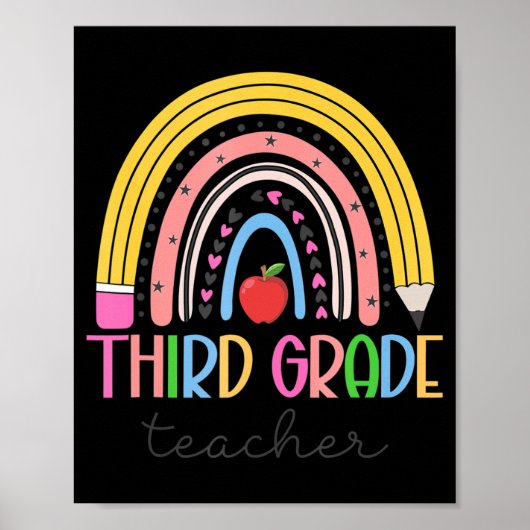 Poster Enseignant 3e année Enseigner l'amour Inspirer Arc (Devant)