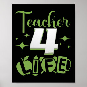 Poster ENSEIGNANT 4 VIE #vie d'enseignant