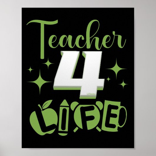 Poster ENSEIGNANT 4 VIE #vie d'enseignant (Devant)
