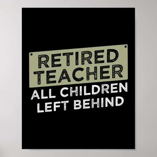 Poster Enseignant à la retraite École Nerd Funny Enseigna (Devant)