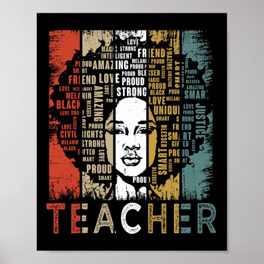 Poster Enseignant Afro Afro-Américains Femmes Histoire No (Devant)
