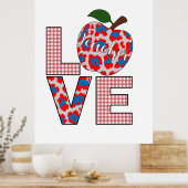 Poster Enseignant Art Amour Enseignement (Cuisine)