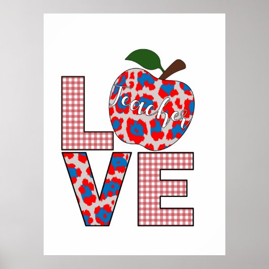 Poster Enseignant Art Amour Enseignement (Devant)