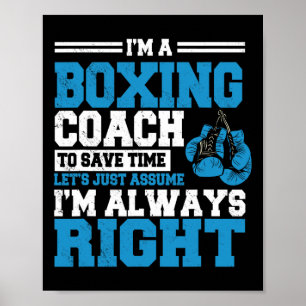 Poster Enseignant Boxer Enseignant Sport de Combat