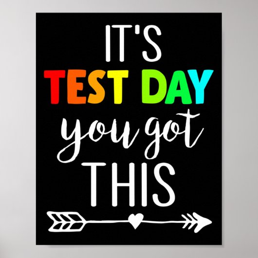 Poster Enseignant C'est le jour de test Vous avez ce jour (Devant)