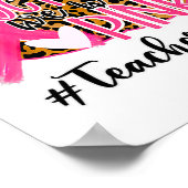 Poster Enseignant Conscience du cancer du sein En Octobre (Coin)