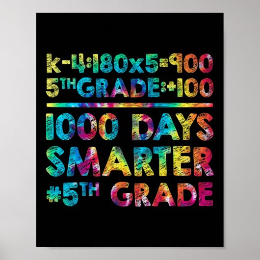 Poster Enseignant De 1000 Jours Plus Intelligent 100 Jour (Devant)
