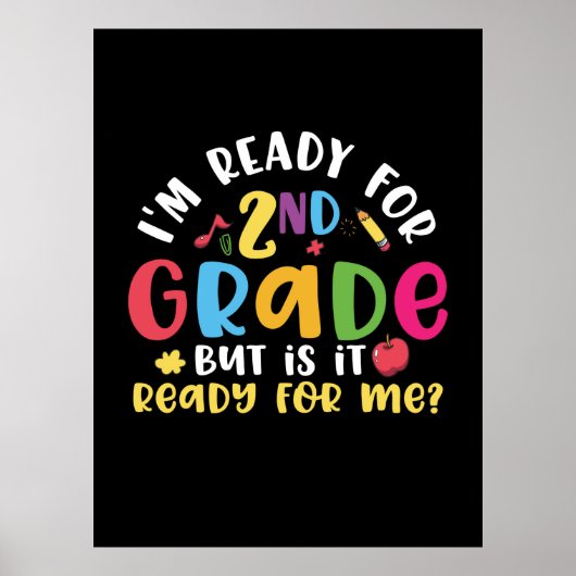 Poster Enseignant de 2e année Je suis prêt pour la 2e ann (Devant)