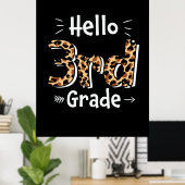 Poster Enseignant de 3e année Bonjour 3e année (Bureau à domicile)