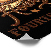 Poster Enseignant de 4e année Rodéo Country Western Howdy (Coin)