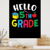 Poster Enseignant de 5e année Bonjour 5e année (Cuisine)