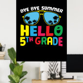 Poster Enseignant de 5e année Bonjour 5e année (Bureau à domicile)