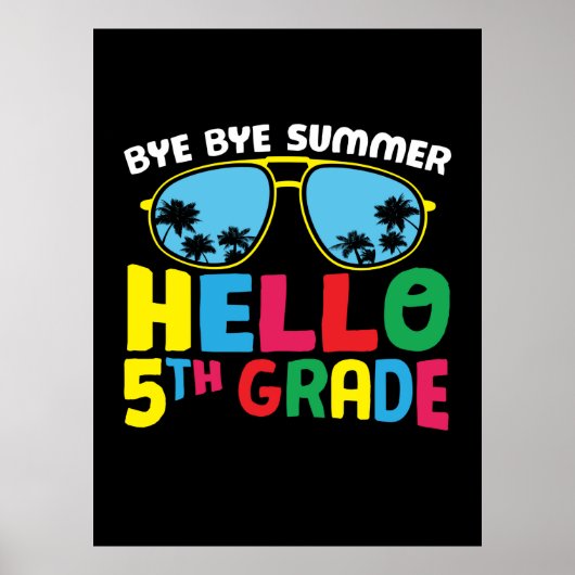 Poster Enseignant de 5e année Bonjour 5e année (Devant)