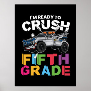 Poster Enseignant de 5e année Je suis prêt à écraser 5e a