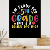 Poster Enseignant de 5e année Je suis prêt pour la 5e ann (Cuisine)