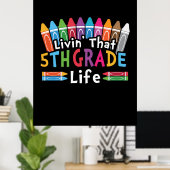 Poster Enseignant de 5e année qui vit en 5e année (Bureau à domicile)