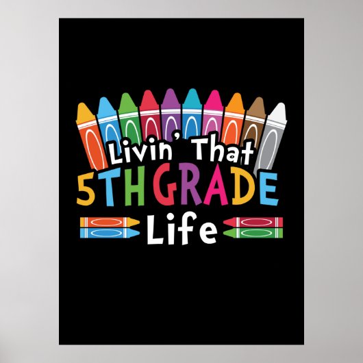 Poster Enseignant de 5e année qui vit en 5e année (Devant)