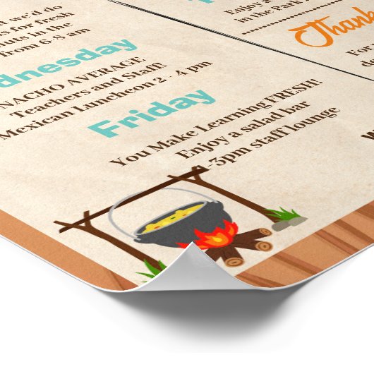 Poster Enseignant de camp et modèle d'appréciation du per (Coin)