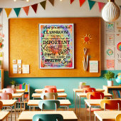 Poster Enseignant de classe coloré inspirant