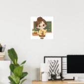 Poster Enseignant de classe doux (Bureau à domicile)
