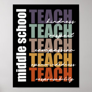Poster Enseignant de collège Enseigner au collège Ck à Sc