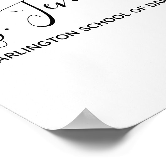 Poster Enseignant de danse scénarisé personnalisé (Coin)