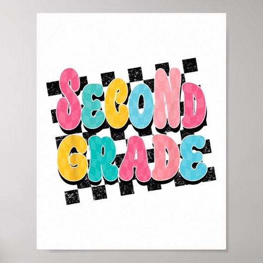 Poster Enseignant de deuxième année retour à l'école à ca (Devant)