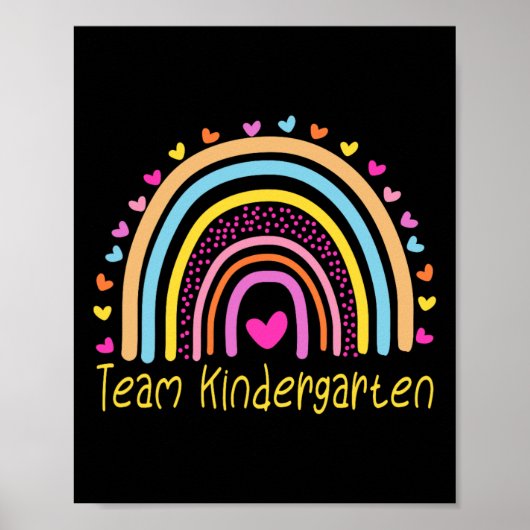 Poster Enseignant de jardin d'enfants Rainbow (Devant)