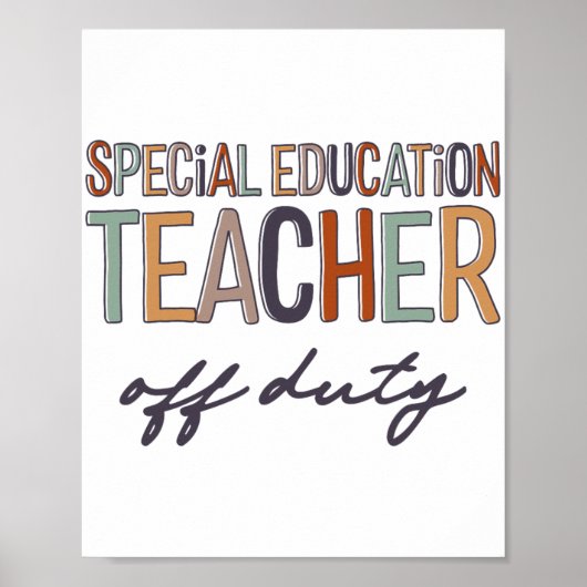 Poster Enseignant De L'Éducation Hors Service Dernier Jou (Devant)