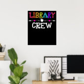Poster Enseignant de l'équipe de bibliothèque amusant Pre (Bureau à domicile)