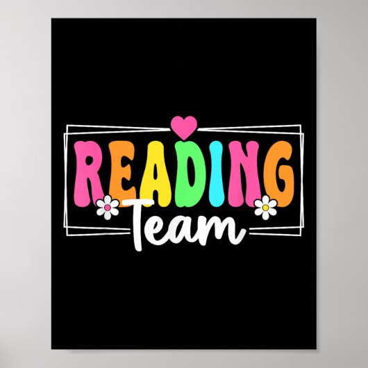 Poster Enseignant De L'Équipe De Lecture Retour À L'École (Devant)