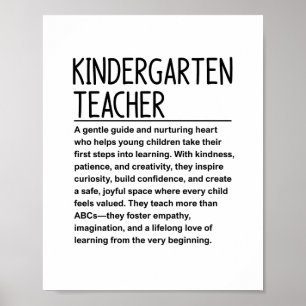 Poster Enseignant de maternelle